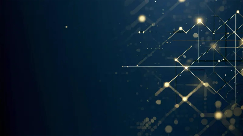 Abstract visualization of private credit infrastructure and blockchain tokenization